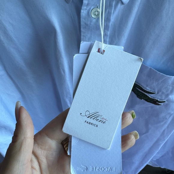 Lacoste NWT Classic Men's Blue Button Down - Oversized Alligator Sz 3XL - Picture 5 of 7